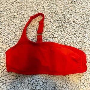Red swim one-shoulder bikini bra S